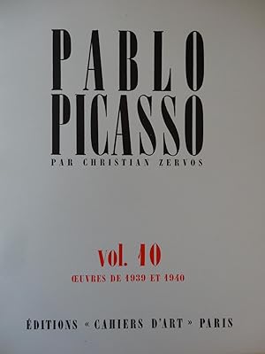 Bild des Verkufers fr Pablo PICASSO - Zervos catalog raisonne : Vol 10 (X) (1939-1940) - ORIGINAL EDITION zum Verkauf von Artfever