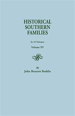 Imagen del vendedor de Historical Southern Families a la venta por GreatBookPrices