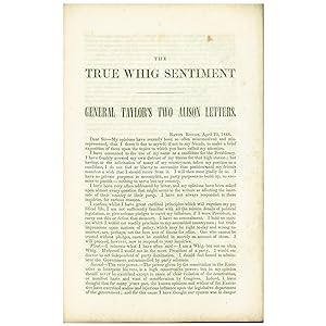 The True Whig Sentiment: General Taylor's Two Alison [sic, Allison] Letters