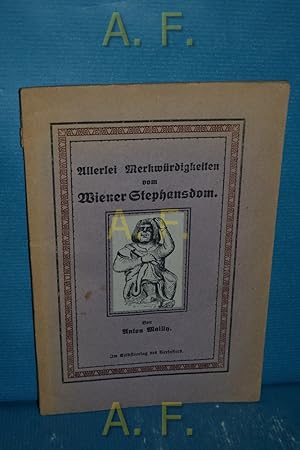 Bild des Verkufers fr Allerlei Merkwrdigkeiten vom Wiener Stephansdom. zum Verkauf von Antiquarische Fundgrube e.U.