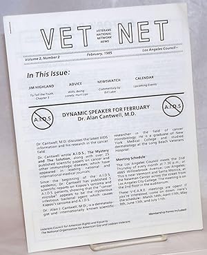 Seller image for Vet Net: Veterans National Network News; vol. 2, #2, February, 1985; Dynamic Speaker for February: Dr. Alan Cantwell, MD for sale by Bolerium Books Inc.