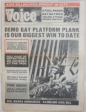 Imagen del vendedor de California Voice: the responsible gay press; vol. 6, #26, June 28-July 4, 1984; Demo Gay Platform Plank is Our Biggest Win to date a la venta por Bolerium Books Inc.