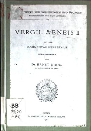 Bild des Verkufers fr Vergil Aeneis II mit dem Commentar des Servius Kleine Texte fr Vorlesungen und bungen, 80 zum Verkauf von books4less (Versandantiquariat Petra Gros GmbH & Co. KG)