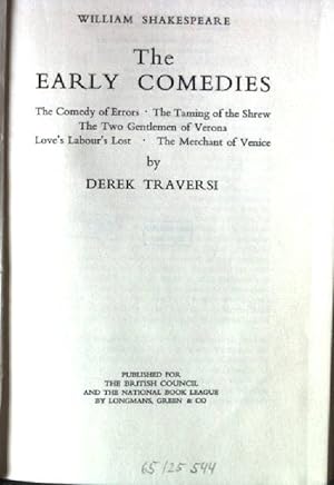 Imagen del vendedor de The Early Comedies. Writers and Their Work, No.129 a la venta por books4less (Versandantiquariat Petra Gros GmbH & Co. KG)