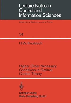 Seller image for Higher Order Necessary Conditions in Optimal Control Theory for sale by Antiquariat Bookfarm