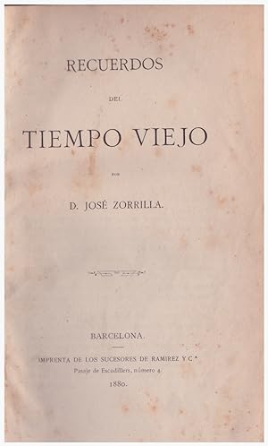 Imagen del vendedor de RECUERDOS DEL TIEMPO VIEJO. a la venta por Llibres de Companyia