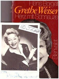 GRETHE WEISER (1903-70) deutsche Bühnen- und Filmschauspielerin, Kabarettistin, Chansonsängerin