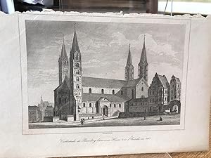 Imagen del vendedor de Cathedrale de Bamberg batie sous Henri II et l`Eveche en 1197. Orig.-Stahlstich von Lemaitre um 1840. a la venta por Altstadt-Antiquariat Nowicki-Hecht UG