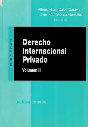 Imagen del vendedor de DERECHO INTERNACIONAL PRIVADO (VOLUMEN II) a la venta por Librera Dilogo