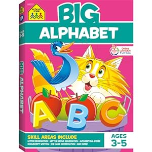 Seller image for School Zone - Big Alphabet Workbook - Ages 3 to 5, Preschool, Beginning Writing, ABCs, Upper and Lowercase Alphabet by Barbara Gregorich, Joan Hoffman, School Zone Staff [Perfect Paperback ] for sale by booksXpress