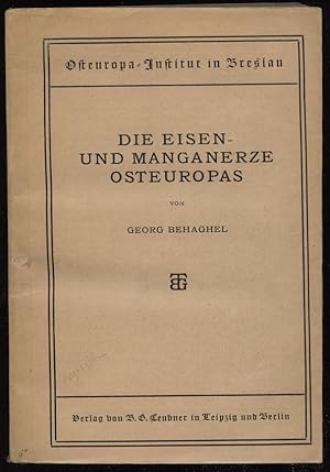 Bild des Verkufers fr Die Eisen- und Manganerze Osteuropas. Mit 37 Abbildungen u. Karten und zahlreichen Tabellen. zum Verkauf von Antiquariat Dennis R. Plummer