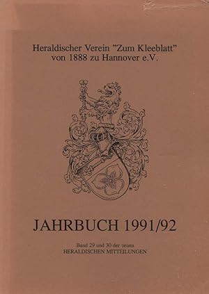 Jahrbuch 1991/92. Doppel-Band 29 und 30 der neuen Heraldischen Mitteilungen.