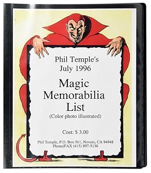 Immagine del venditore per Phil Temple's July 1996 Magic Memorabilia List (Color Photo Illustrated) venduto da Quicker than the Eye