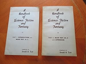 Bild des Verkufers fr A Handbook Of Science Fiction And Fantasy. 2Nd Edition, Revised And Enlarged, April 1959. 2 Volumes. Part 1: Introduction And Main Text, A-L. Part 2: Main Text, M-Z And Appendices. With Errata Sheet zum Verkauf von Arroyo Seco Books, Pasadena, Member IOBA