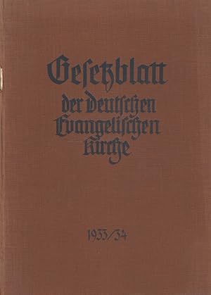 Gesetzblatt der Deutschen Evangelischen Kirche 1933/34