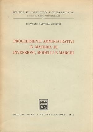 Procedimenti amministrativi in materia di invenzioni, modelli e marchi.
