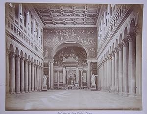 Italy. Rome, Two Interior Views of the Basilica of Saint Paul.
