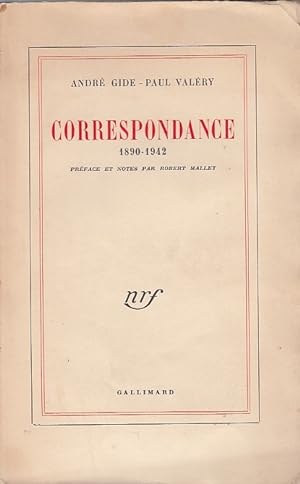 Correspondance 1890-1942. Preface et notes par Robert Mallet. / André Gide, Paul Valéry,