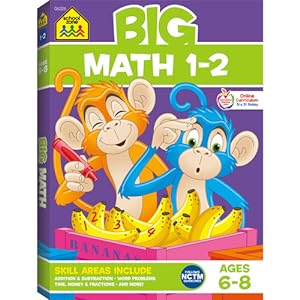 Seller image for School Zone - Big Math 1 - 2 Workbook - Ages 6 to 8, First and Second Grade, Addition, Subtraction, Early Math (Big Get Ready Workbook) by Barbara Bando Irvin Ph.D., School Zone Staff [Paperback ] for sale by booksXpress