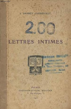 Image du vendeur pour Lettres intimes mis en vente par Le-Livre