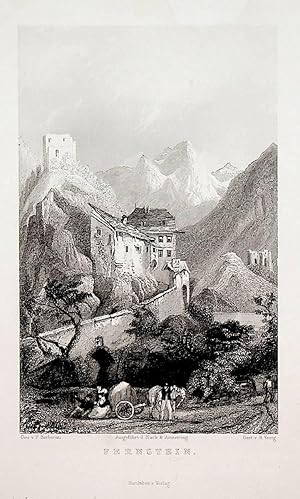 NASSEREITH, BURG FERNSTEIN ca. 1840 aus: Weidmann: Panorama der Oesterreichischen Monarchie etc.]