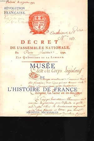 Imagen del vendedor de Muse de l'histoire de France. IV. Salle de la Rvolution franaise a la venta por Le-Livre