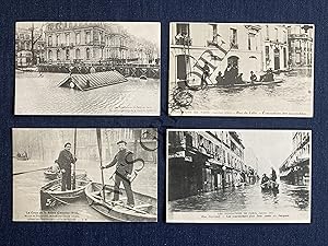 10 CARTES POSTALES-INONDATIONS DE PARIS-1910