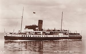 PS Mercury Of Caledonia Paddle Steamer Real Photo Old Ship Postcard