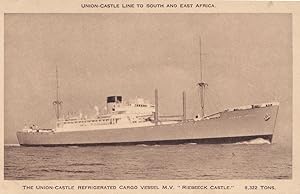 MV Riebeeck Castle Union Line East Africa Ship WW2 Old Postcard