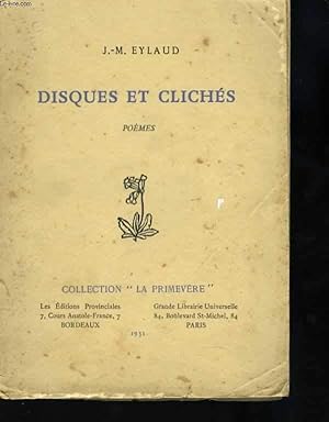 Bild des Verkufers fr Disques et clichs. Pomes zum Verkauf von Le-Livre
