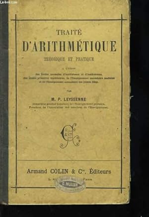 Seller image for Trait d'arythmtique thorique et pratique for sale by Le-Livre