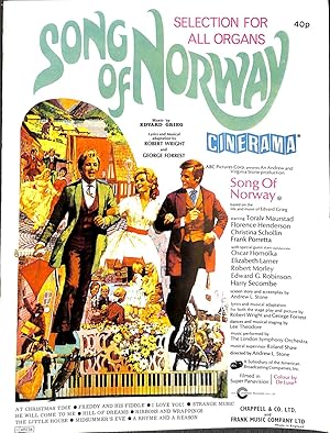 Bild des Verkufers fr Song of Norway - Song Album - From the ABC Pictures Corp. production based on the life and music of Edvard Grieg - Selection for all Organs zum Verkauf von WeBuyBooks