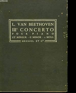 Bild des Verkufers fr III Concerto pour piano. Ut mineur - C Minor - C Moll zum Verkauf von Le-Livre