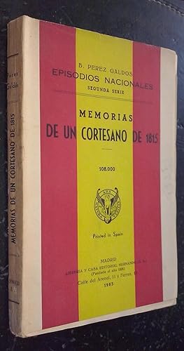 Imagen del vendedor de Memorias de un cortesano de 1815 a la venta por Librera La Candela