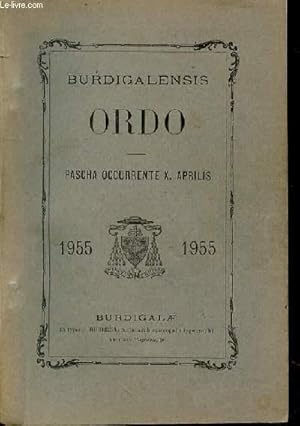 Seller image for Burdigalensis. Ordo. Pascha occurrente X. Aprilis for sale by Le-Livre