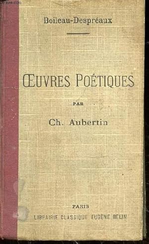 Bild des Verkufers fr Oeuvres potiques, par Ch. Aubertin zum Verkauf von Le-Livre