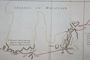 1765 1770 Map Carte géographique Atlas Maritime Celebes Macassar Indonésie