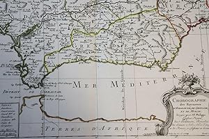 1765 1770 Map Carte géographique Atlas Philippe Prétot Moithey Espagne Murcie