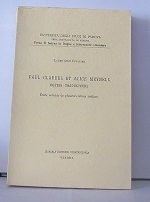 Imagen del vendedor de Paul Claudel et Alice Meynell potes - traducteurs a la venta por Librairie Albert-Etienne