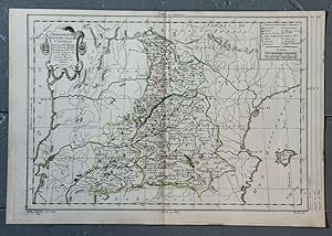 1765 1770 Map Carte géographique Atlas Philippe Prétot Moithey Castille Espagne