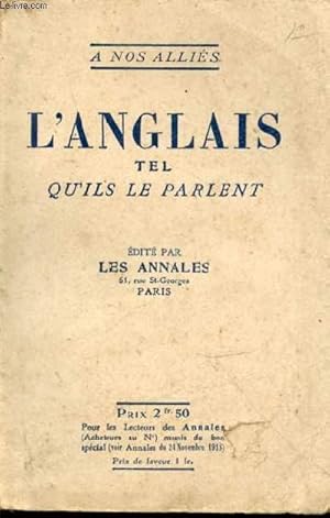 A nos alliés - L'anglais tel qu'ils le parlent