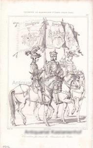 Triomphe de Maximilien 1er d'après Albrecht Durer - Cavaliers portant les Etendarts des Villes,De...