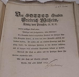 10 gedruckte und 4 handschriftliche Zirkulare an den Superintendenten Rosa in Neustadt-Eberswalde...