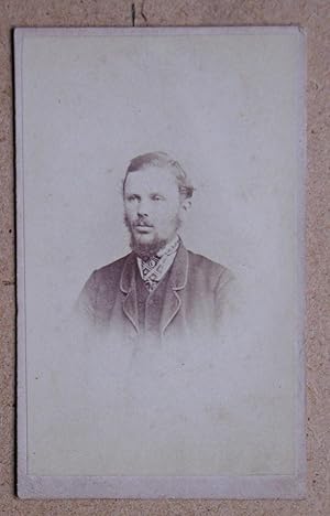 Carte De Visite Photograph: A Studio Portrait of a Bearded Man.