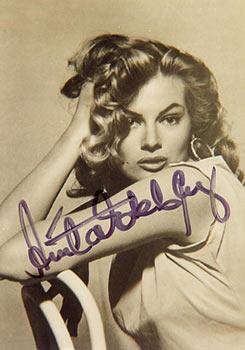 Photograph of Anita Ekberg. Signed.