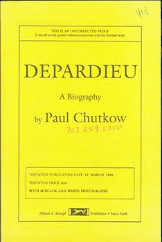 Seller image for Depardieu. A Biography. Uncorrected Proof Copy. With typed review of book signed by Judy Stone. for sale by Wittenborn Art Books