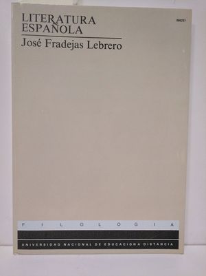 Imagen del vendedor de LITERATURA ESPAÑOLA a la venta por Librería Circus