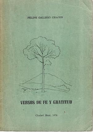 Imagen del vendedor de Versos de Fe y Gratitud a la venta por Librera Dilogo