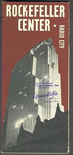 Rockefeller Center, Radio City, New York. Brochure