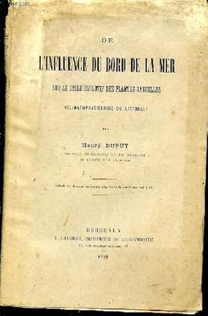 De l'influence du bord de la mer, sur le cycle évolutif des plantes annuelles (climatophysiologie...